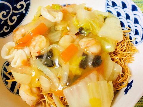 海鮮あんかけ皿うどん